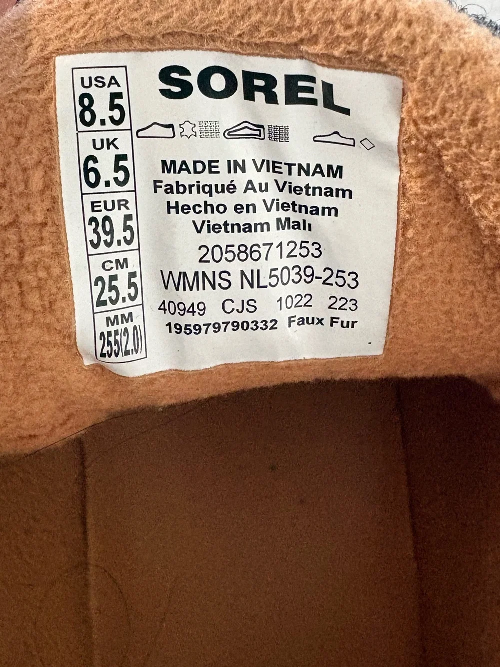 Sorel Kinetic™ Short Lace Winter Boots – Women’s 8.5 – Warm Suede & Felt Boots - Picture 7 of 7